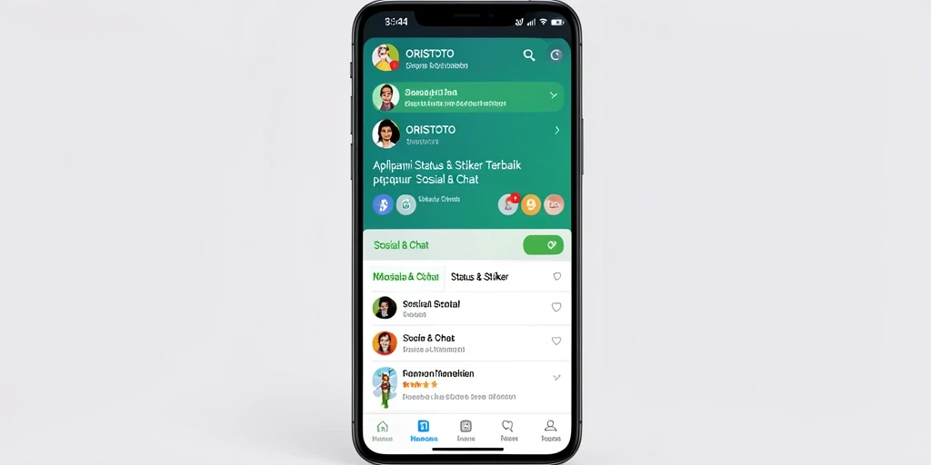 Antarmuka ORISTOTO yang menarik untuk status dan stiker.