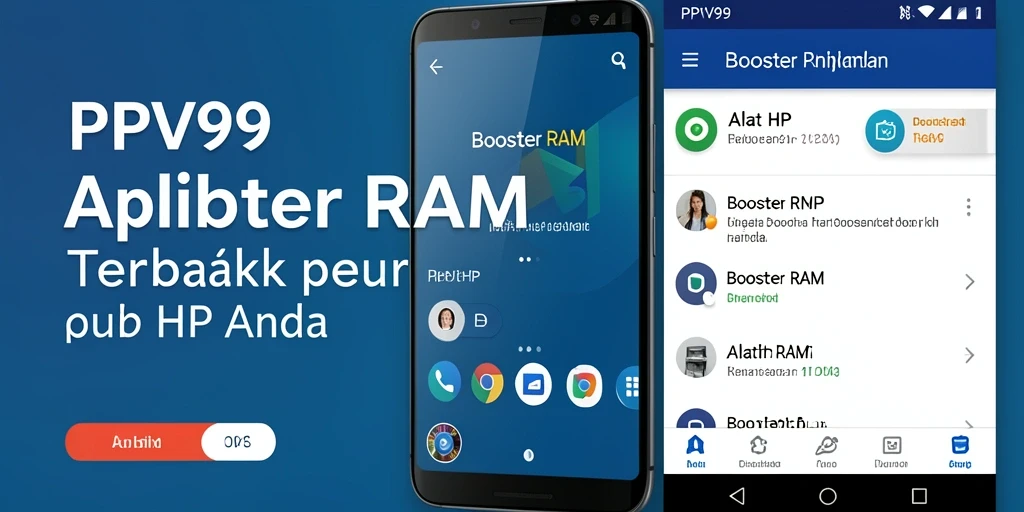Tampilan antarmuka PPV99 dengan fungsi Booster RAM yang mudah digunakan.
