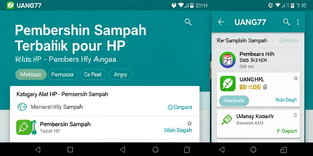 Antarmuka UANG77 yang sederhana dan efektif untuk pembersihan sampah.