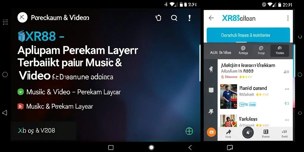 Tampilan antarmuka aplikasi Perekam Layar XR88 yang intuitif.